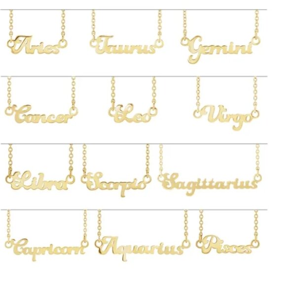 14K Yellow Gold Zodiac 18" Necklace - Picture 5 of 6